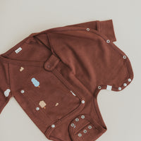 Wrap Over Long Sleeve Bodysuit